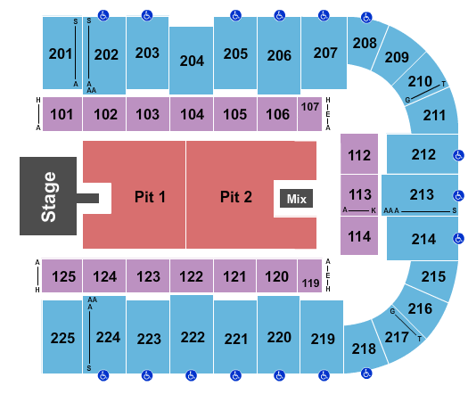 Tucson Arena At Tucson Convention Center Midland Seating Chart