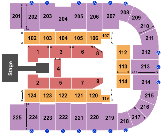Tucson Arena At Tucson Convention Center Roadshow Seating Chart