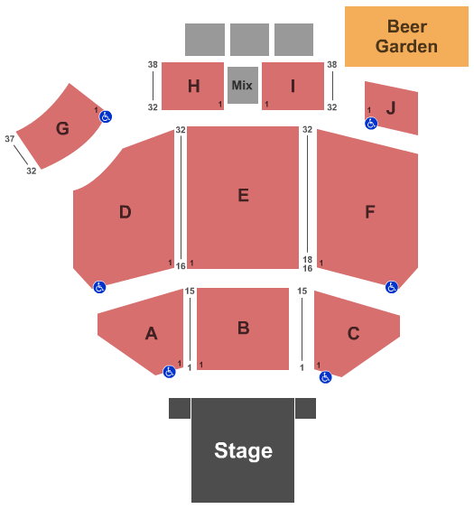 Tulalip Amphitheatre End Stage Seating Chart