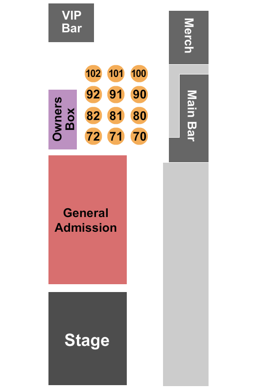Tulips FTW Tables & GA 2 Seating Chart