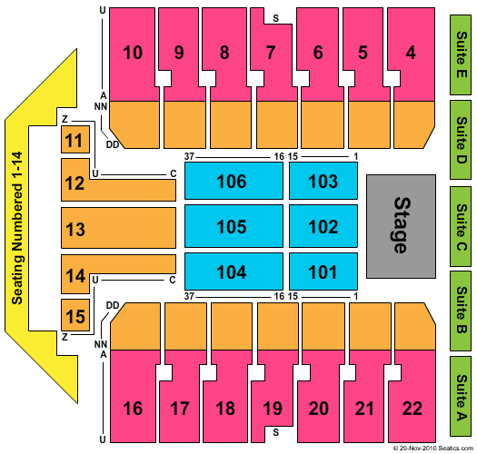Erie Insurance Arena East End Concert Seating Chart