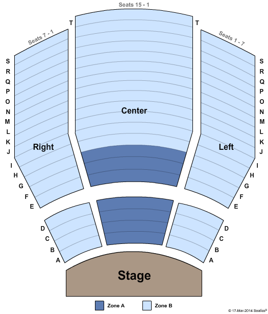Lj Williams Theater Seating Chart