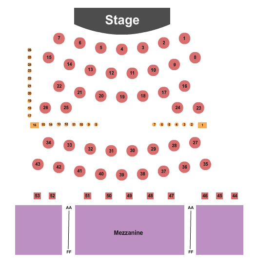 Tupelo Music Hall Endstage 2 Seating Chart