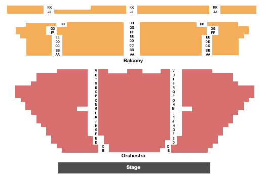 Turner Auditorium - Stephen F. Austin State University End Stage Seating Chart