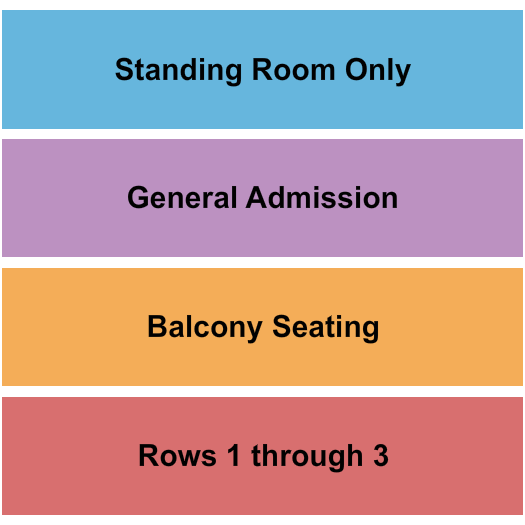 Turner Hall Ballroom Rsvd/Balc/GA & SRO Seating Chart