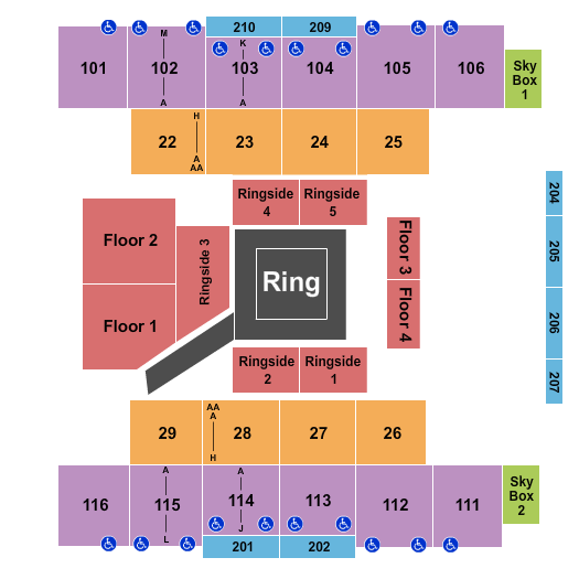 Turning Stone Casino Boxing Seating Chart