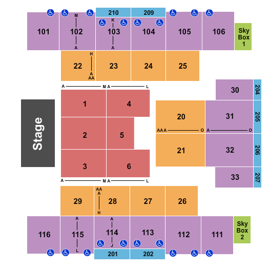 Event Center At Turning Stone Resort Seating Chart Maps Verona