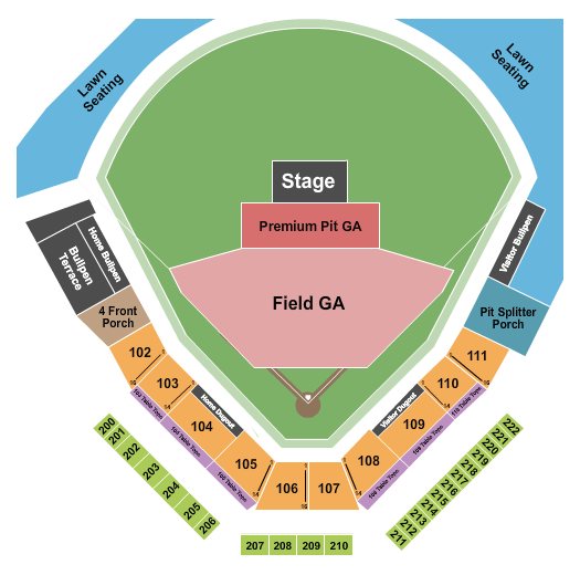 Turtle Creek Stadium Concert 3 Seating Chart