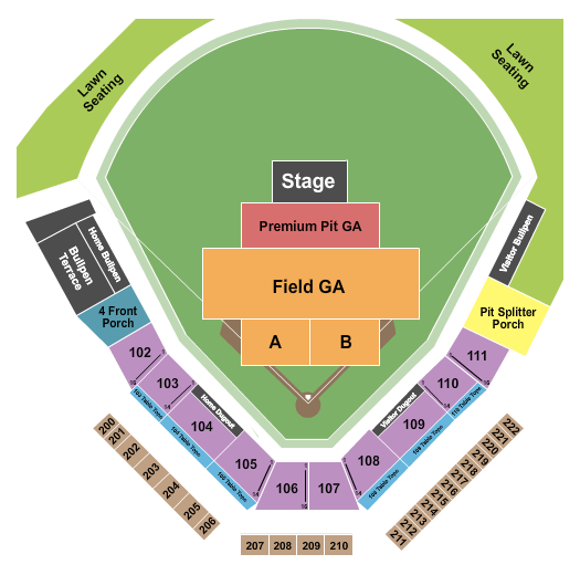 Turtle Creek Stadium Concert 4 Seating Chart