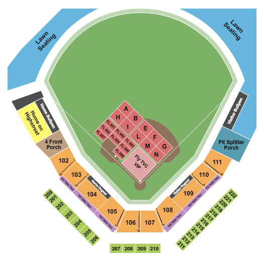 Turtle Creek Stadium Fireworks 2 Seating Chart