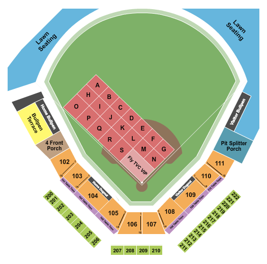 Turtle Creek Stadium Fireworks Seating Chart