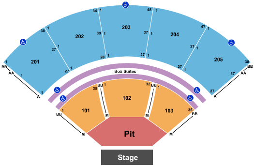 seating chart for Tuscaloosa Amphitheater - Dierks Bentley - eventticketscenter.com