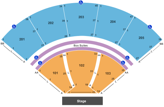 Mercedes-Benz Amphitheater End Stage Seating Chart