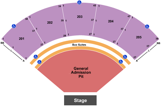 Mercedes-Benz Amphitheater Endstage GA Pit Seating Chart