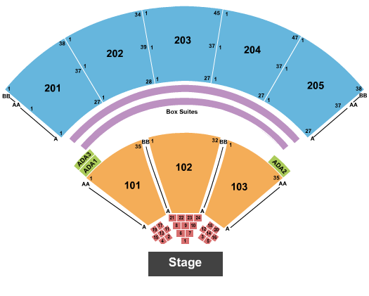 Tuscaloosa Amphitheater Seating Map
