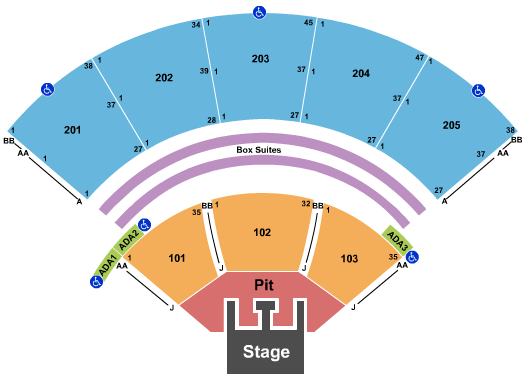 Mercedes-Benz Amphitheater Lumineers Seating Chart