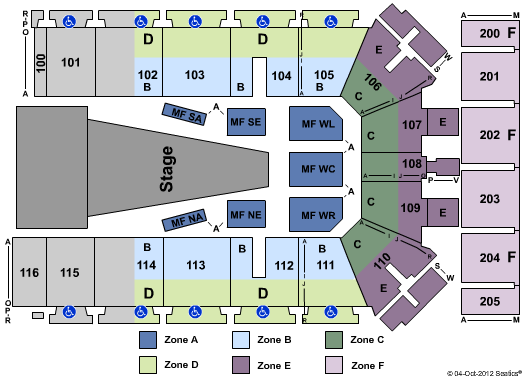 Tyson Events Center - Fleet Farm Arena Batman - Zone Seating Chart