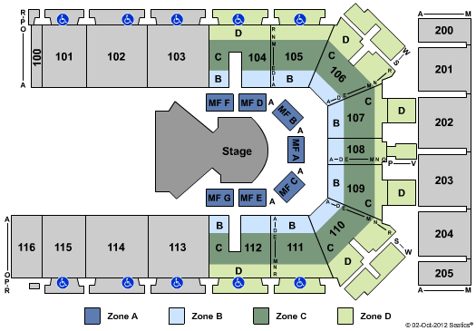 Tyson Events Center - Fleet Farm Arena Quidam Zone Seating Chart