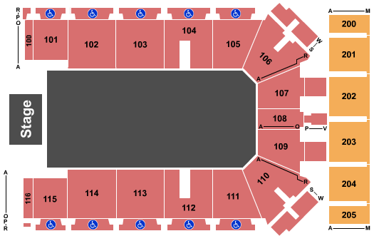 Tyson Events Center - Fleet Farm Arena Open Floor 2 Seating Chart