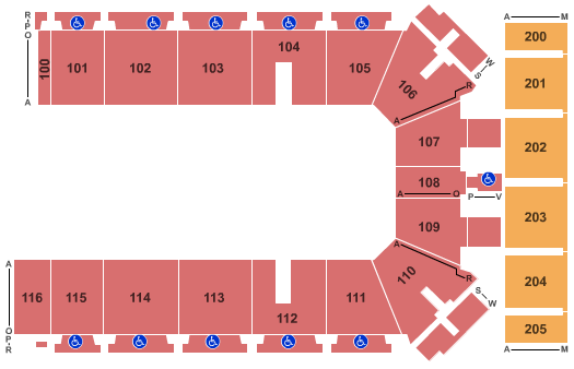 Tyson Events Center - Fleet Farm Arena Open Floor Seating Chart