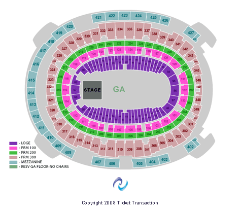 Madison Square Garden End Stage GA Floor Seating Chart