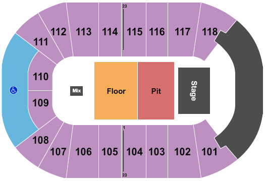 UBC Thunderbird Arena Seating Chart