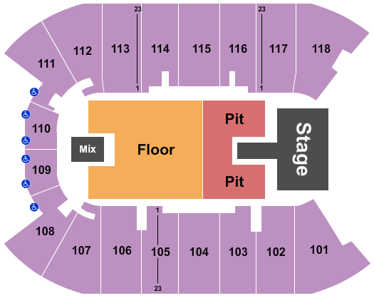 UBC - Doug Mitchell Thunderbird Sports Centre Seating Chart
