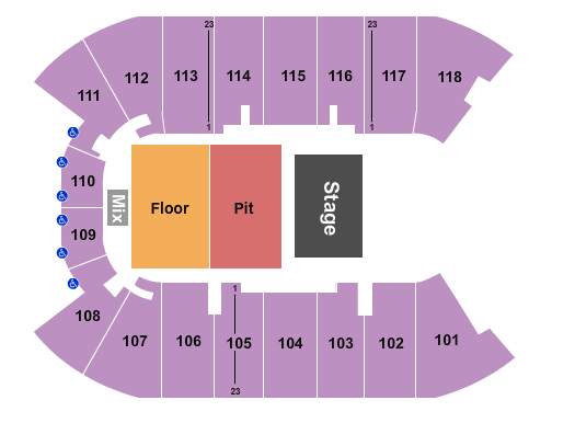 seating chart for UBC Thunderbird Arena - Half House GA/Floor - eventticketscenter.com