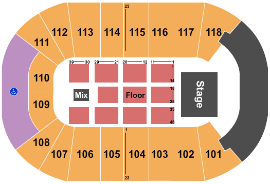 UBC Thunderbird Arena Hozier Seating Chart