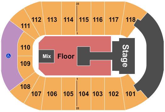 UBC Thunderbird Arena Monsta X Seating Chart