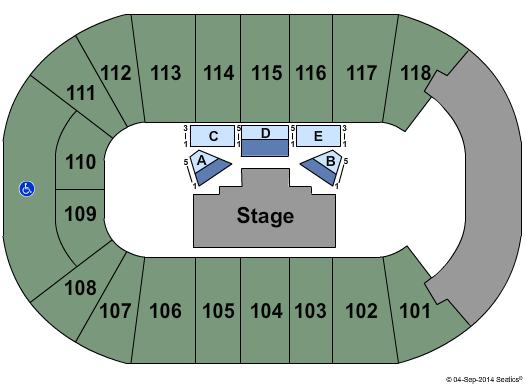 UBC Thunderbird Arena Sesame Street Seating Chart