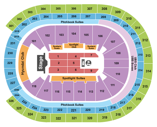 UBS Arena Aventura Seating Chart