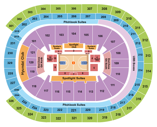 UBS Arena Basketball - Globetrotters GA Seating Chart