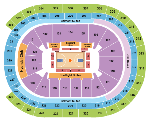 UBS Arena Basketball - Globetrotters Seating Chart