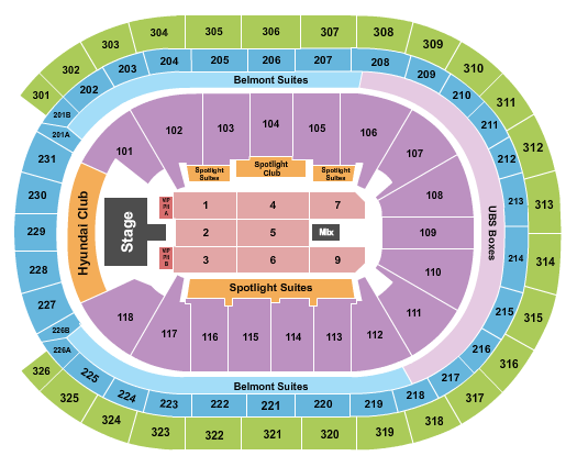 UBS Arena Buju Banton Seating Chart