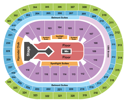 UBS Arena Dua Lipa Seating Chart