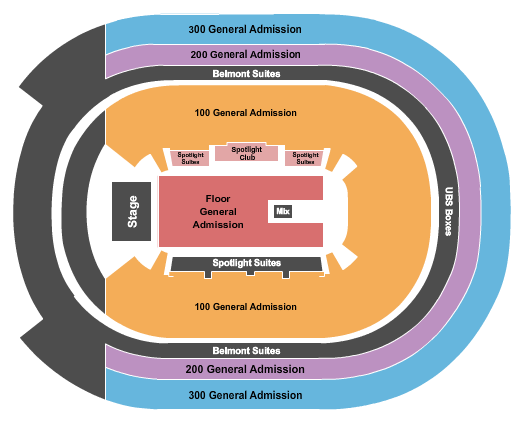 UBS Arena GA Levels Seating Chart