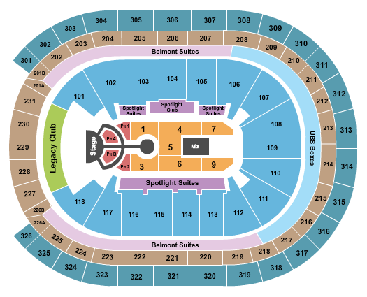 UBS Arena Imagine Dragons Seating Chart