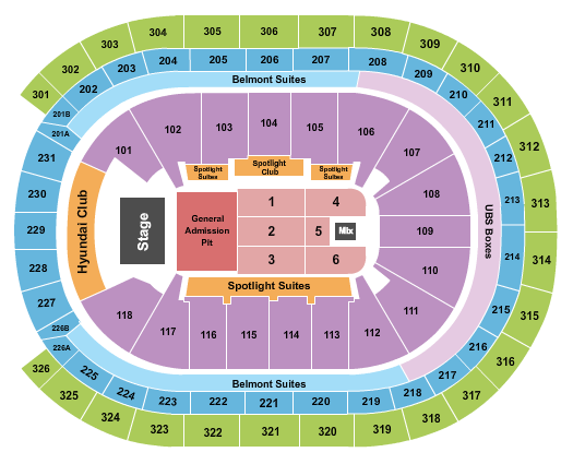 UBS Arena My Chemical Romance Seating Chart