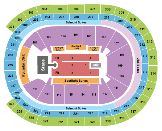 UBS Arena Nickelback Seating Chart