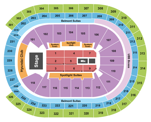 UBS Arena Seating Map