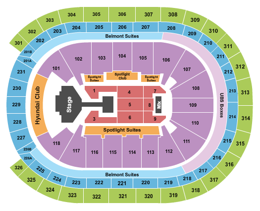 UBS Arena TWICE Seating Chart