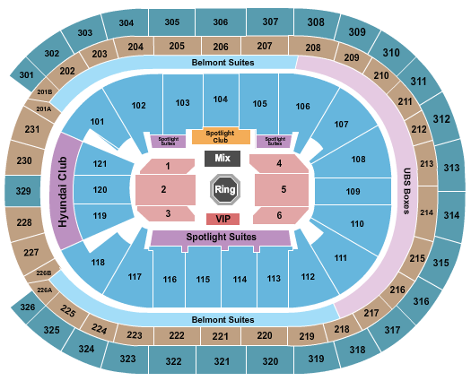 UBS Arena UFC Seating Chart