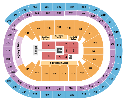 UBS Arena Wrestling Seating Chart