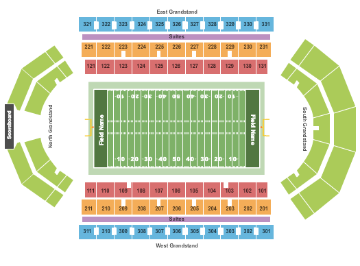 University at Buffalo Stadium Football Seating Chart