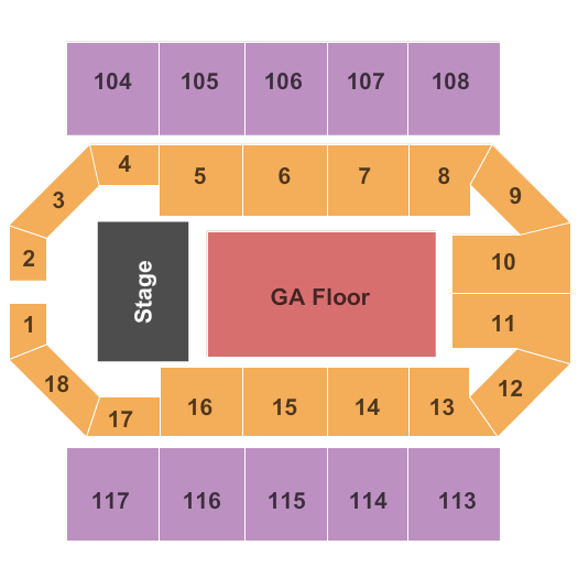 The UCCU Center Endstage GA Floor Seating Chart