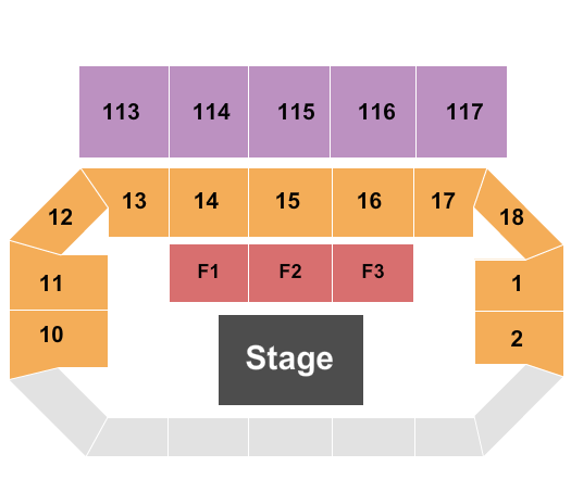 The UCCU Center Endstage - Theatre Setup Seating Chart