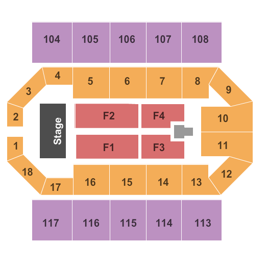 The UCCU Center End Stage Seating Chart