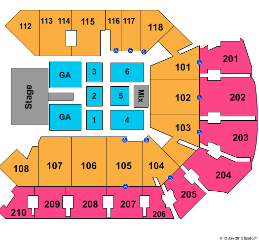 Addition Financial Arena Eric Church Seating Chart