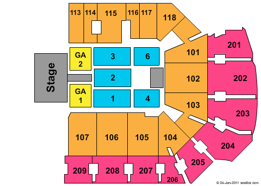 Addition Financial Arena Katy Perry Seating Chart